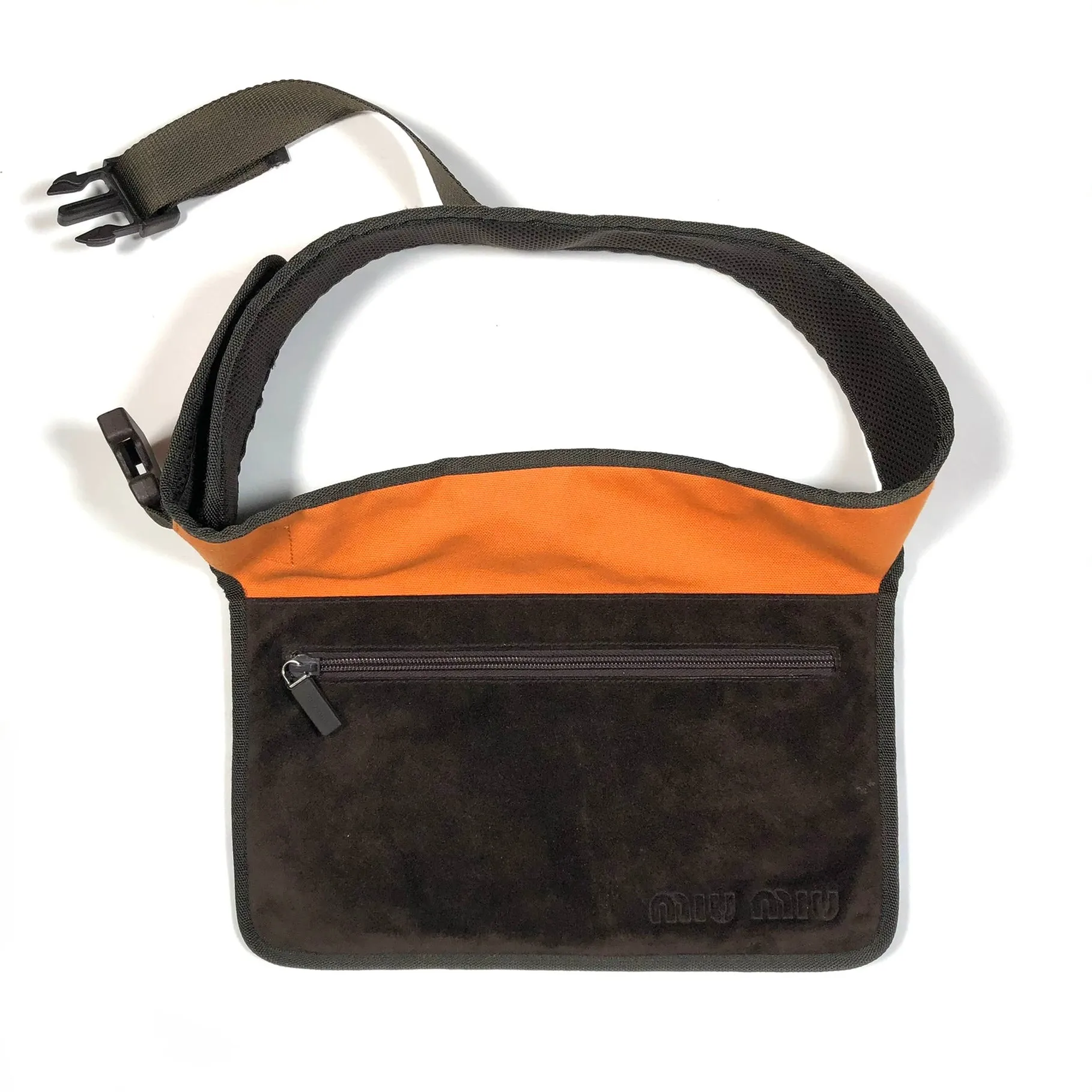 SS1999 Miu Miu runway suede waist bag