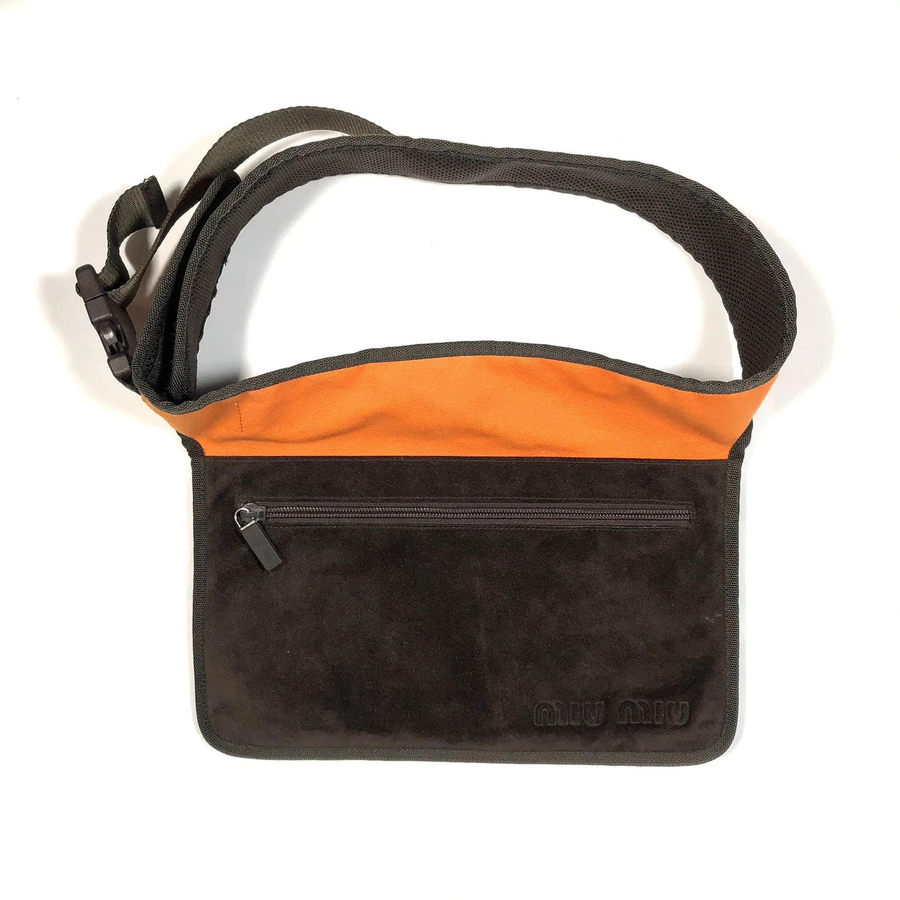 SS1999 Miu Miu runway suede waist bag