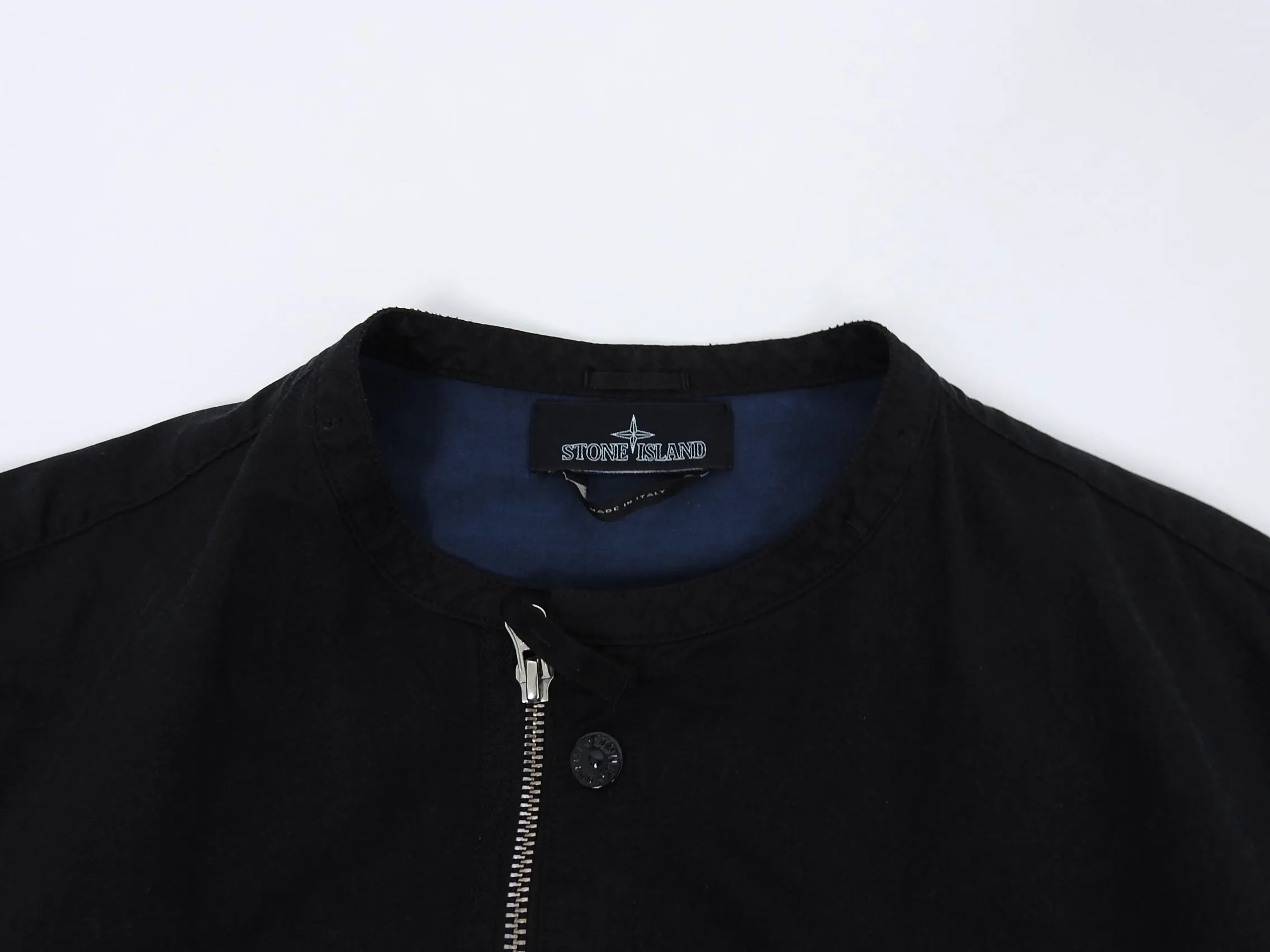 Stone Island Shadow Project Black Moto Style Zip Up Jacket - M