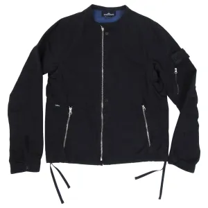 Stone Island Shadow Project Black Moto Style Zip Up Jacket - M