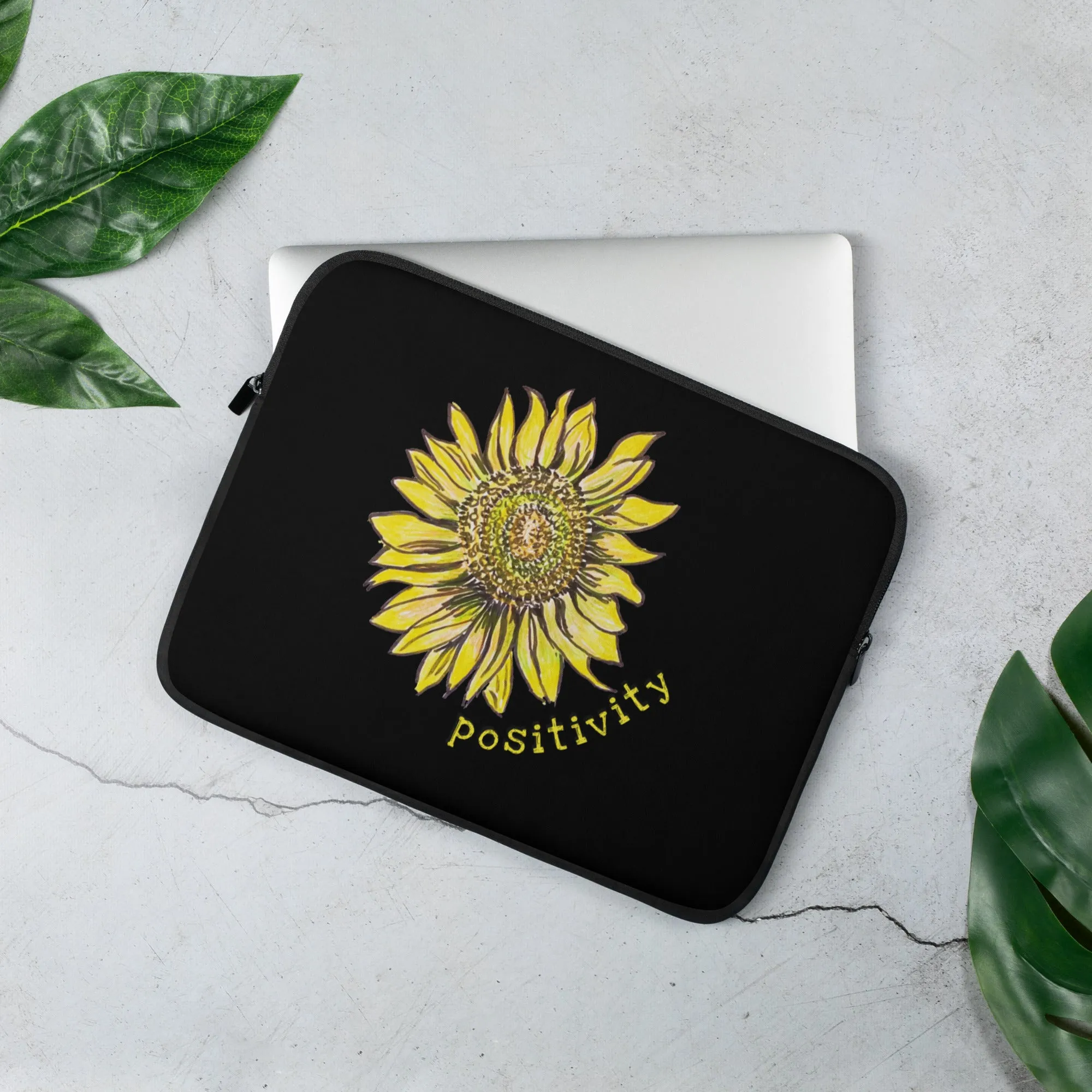Sunflower positivity - Hibiscus Surfwear - Ethical Laptop Case