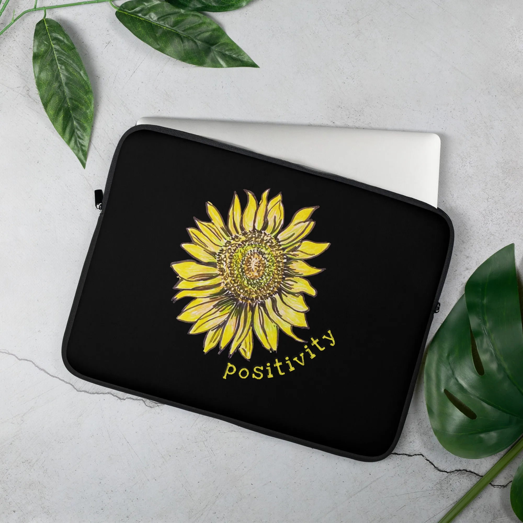 Sunflower positivity - Hibiscus Surfwear - Ethical Laptop Case