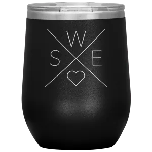 Sweden Love Wine Tumbler