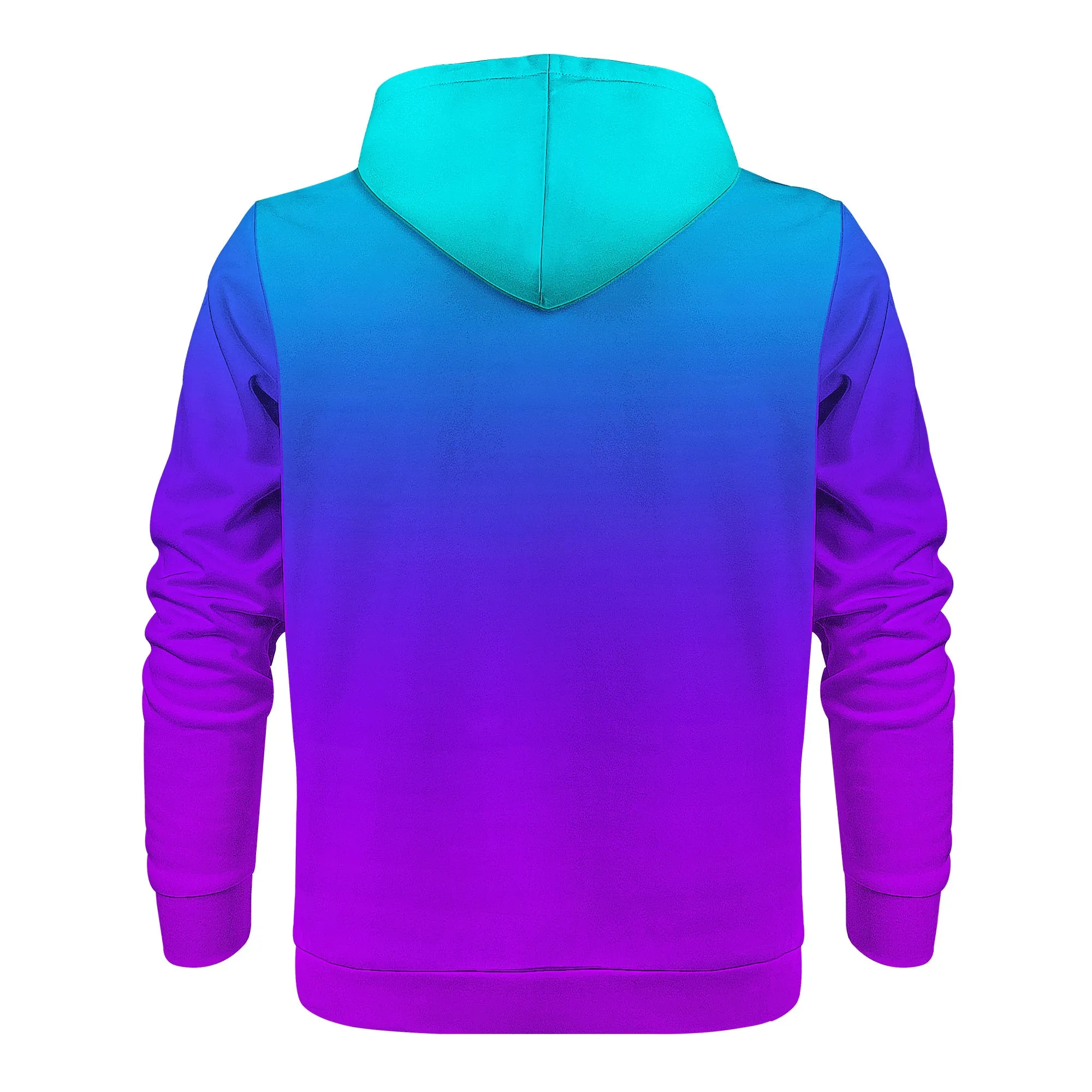 Teal Blue Faded to Purple Men/Unisex All Over Print Premium Hoodie