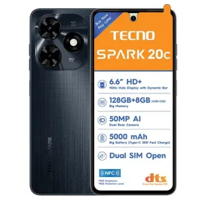 Tecno Spark 20C 4G Dual Sim 128GB - Black