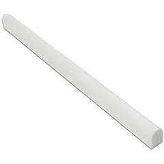 Thassos White Greek Marble 1/2 X 12 Pencil Liner Trim Molding, Honed