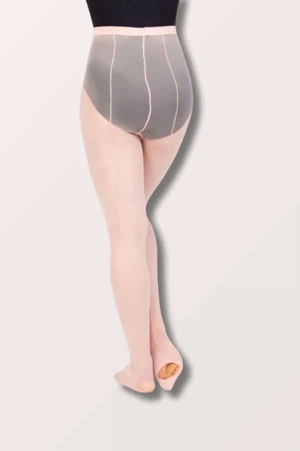 TotalSTRETCH Sheer Weight Mesh Back Seam Tights - Ballet Pink