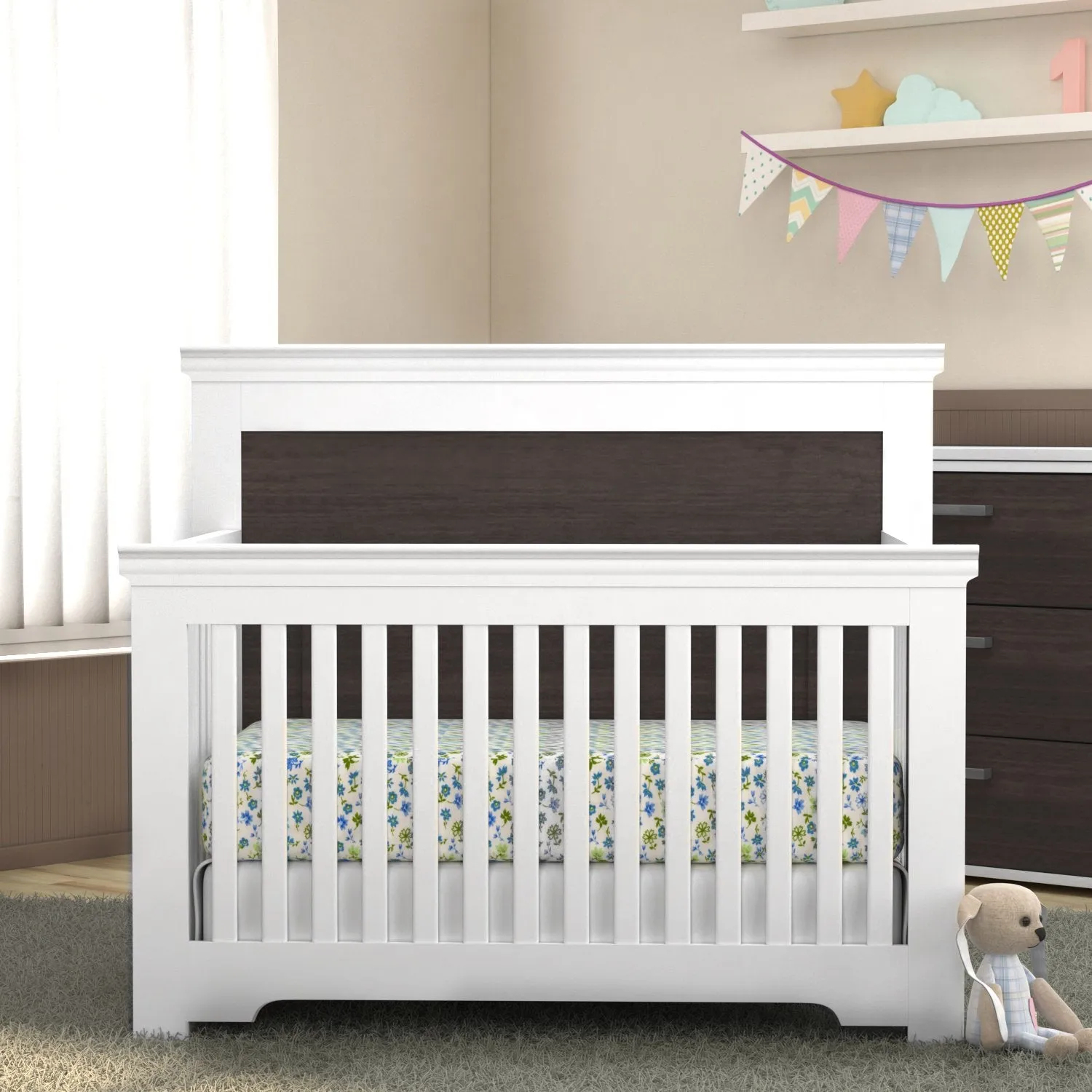 Trio collection karlstad walnut and white