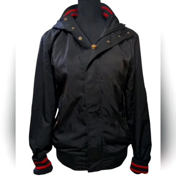 Truth Black (red) Convertible Bomber Jacket, Size Small