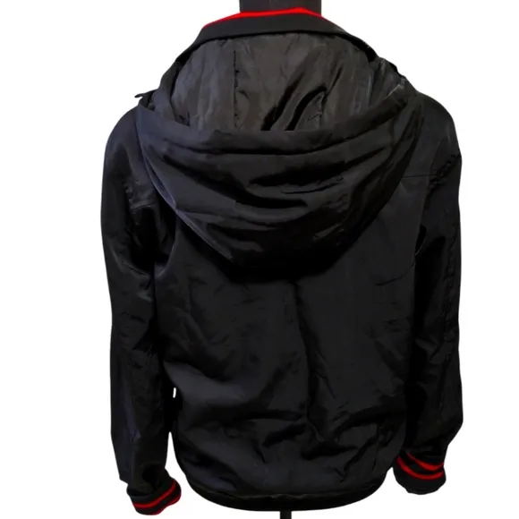 Truth Black (red) Convertible Bomber Jacket, Size Small
