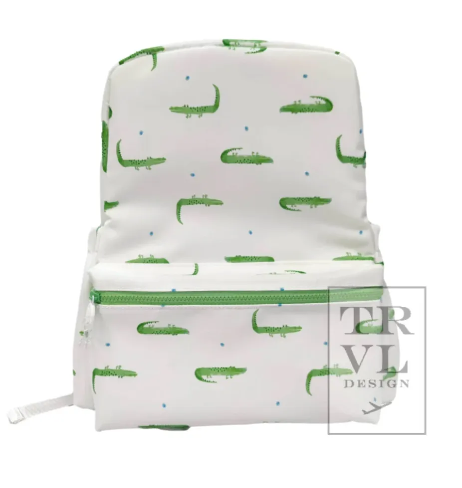 TRVL Design Wipeable Backpack- Croc