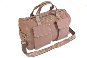 Turkey Brown Waxed Canvas Old School Camo Weekender Bag.