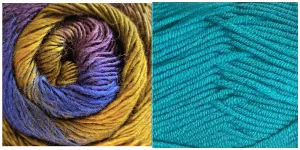 TURQUOISE   SPLENDOR - Embossed Natura Shawl