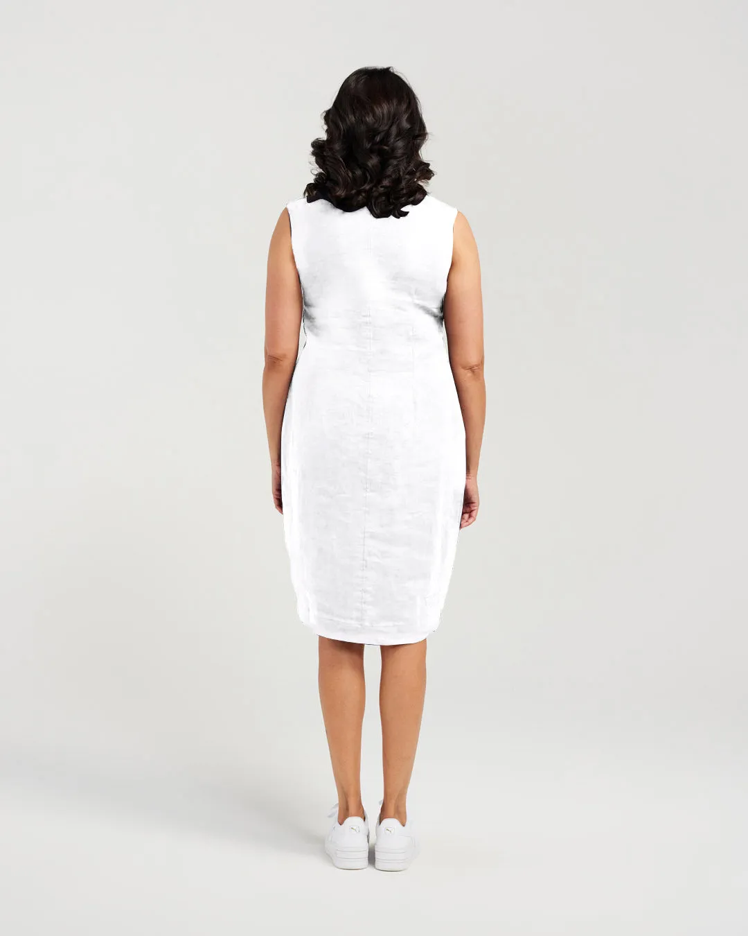 Two Pocket Elastic High Waist Dress