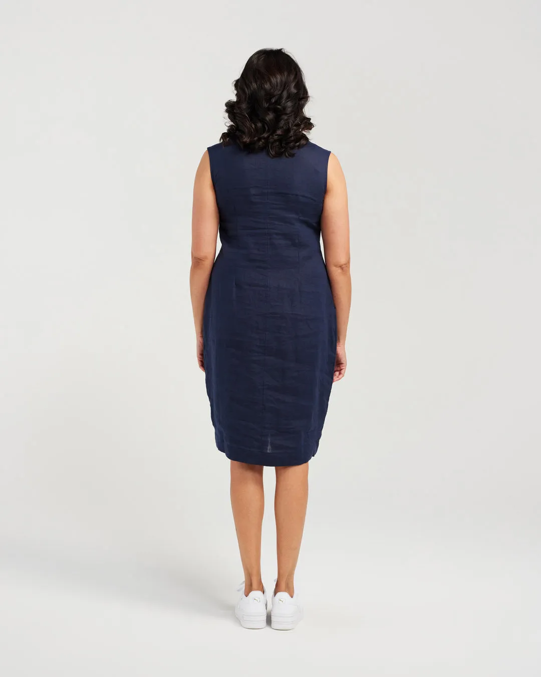 Two Pocket Elastic High Waist Dress