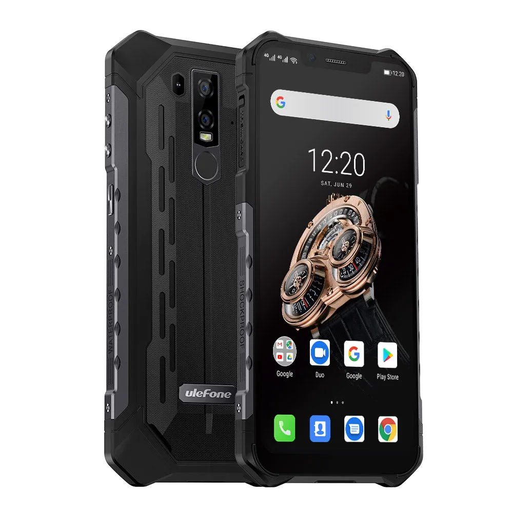 Ulefone Armor 6S Waterproof IP68 NFC Rugged Mobile Phone Helio P70 Otca-core Android 9.0 6GB 128GB wireless charge Smartphone red