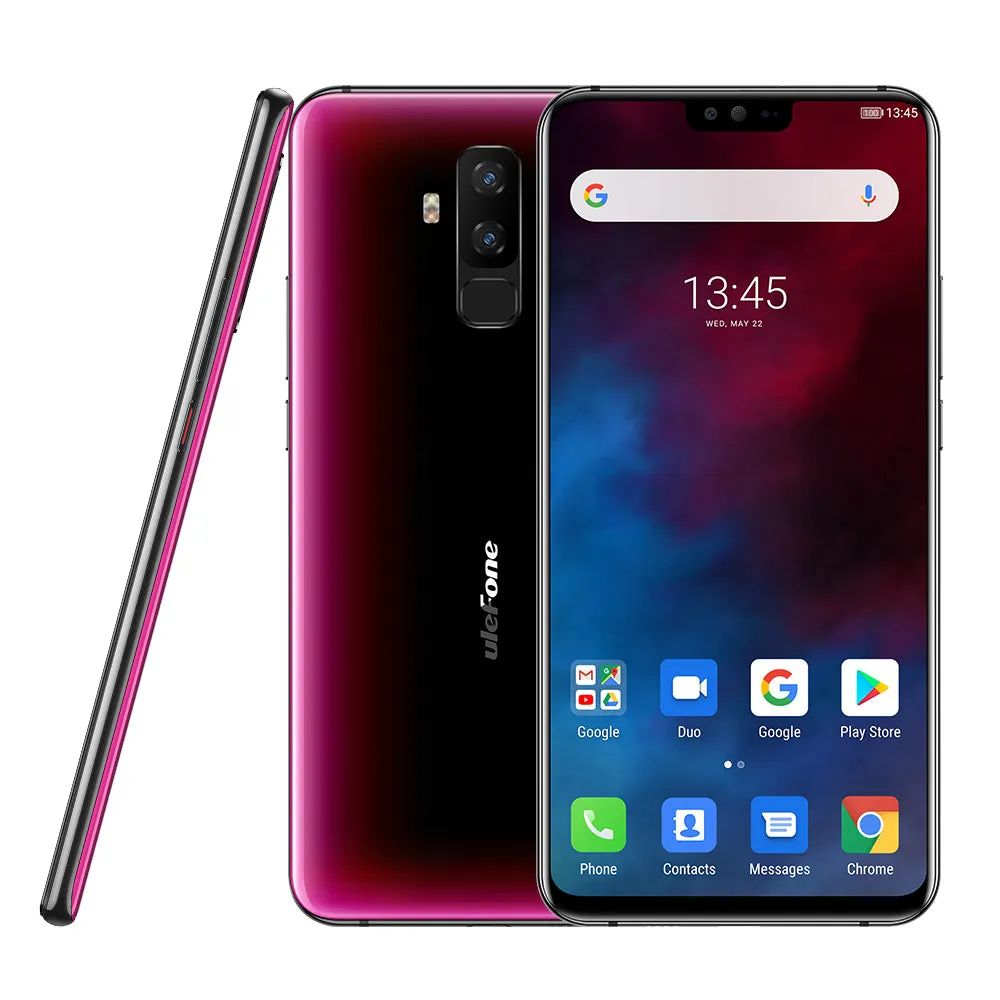 Ulefone T2 Smartphone Android 9.0 Dual 4G Cell Phone 6GB 128GB NFC Octa-core Helio P70 4200mAh 6.7"" FHD  Mobile Phone Android red
