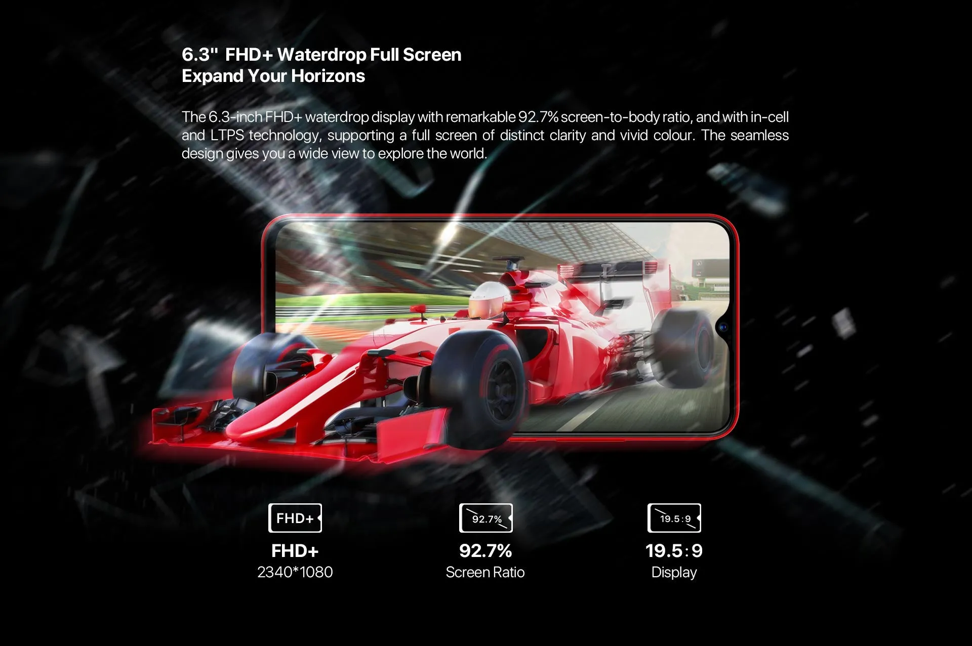 UMIDIGI F1 4G Phablet - 6.3 inch, Android 9.0, Helio P60 Octa Core 2.0GHz, 4GB RAM 128GB ROM - Red,  European Version