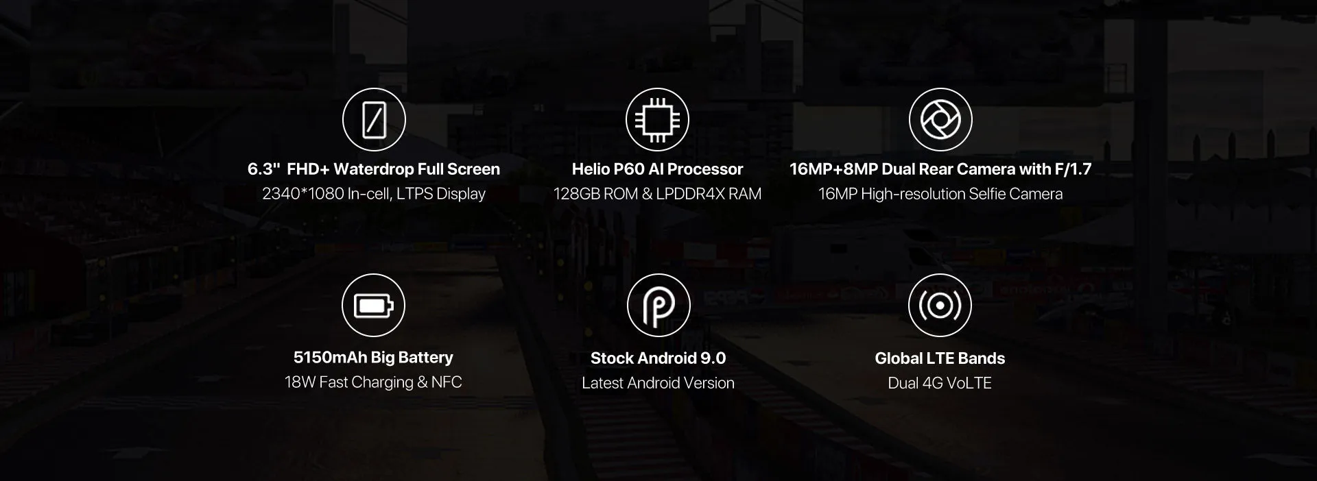 UMIDIGI F1 4G Phablet - 6.3 inch, Android 9.0, Helio P60 Octa Core 2.0GHz, 4GB RAM 128GB ROM - Red,  European Version