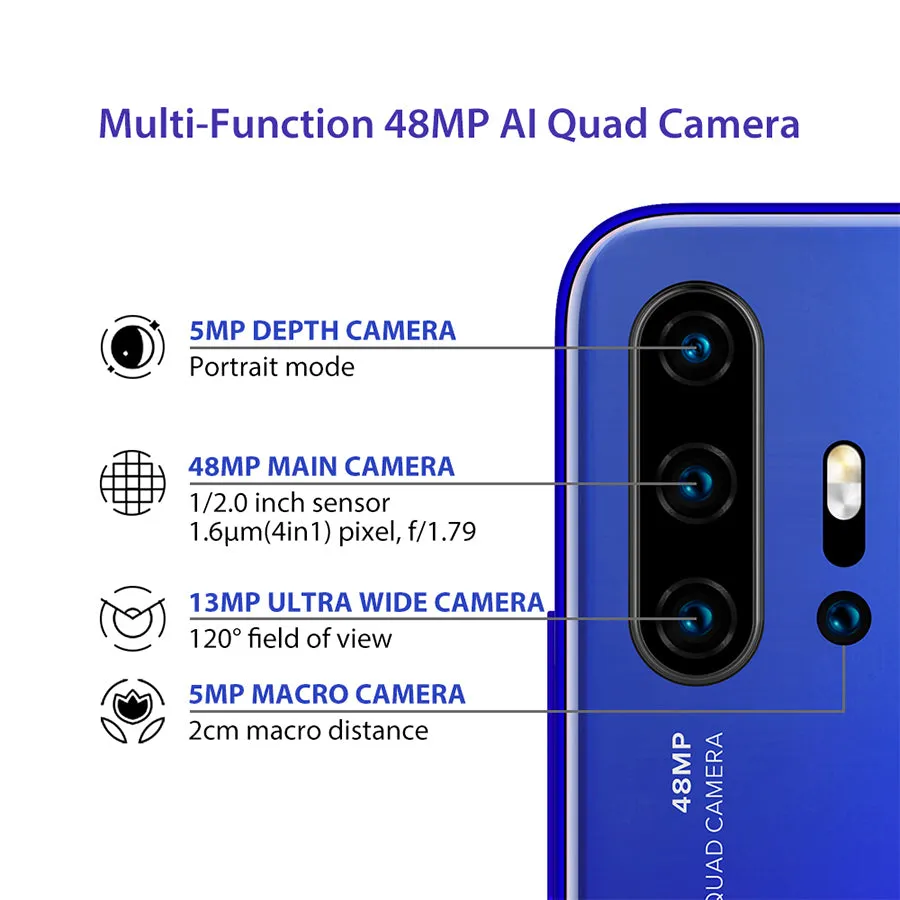UMIDIGI F2 Android 10 6.53""FHD 6GB 128GB 48MP Smartphone black