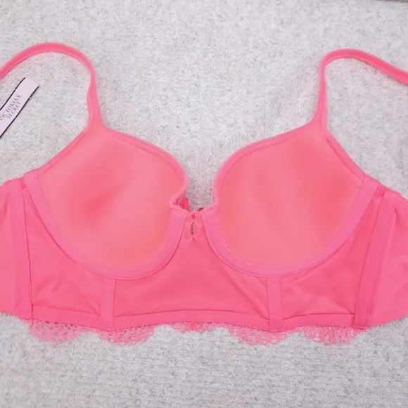 Victoria's Secret Lined Demi Bra 32C Longline Convertible Body By Victoria