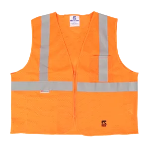 Viking U6108 Open Road Safety Vest with 2" Silver Stripe and front zipper