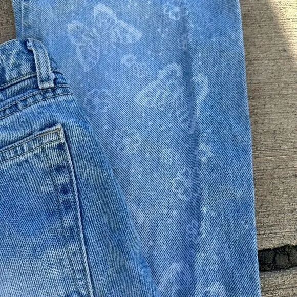 Vintage 90s Paris Blues Butterfly Jeans