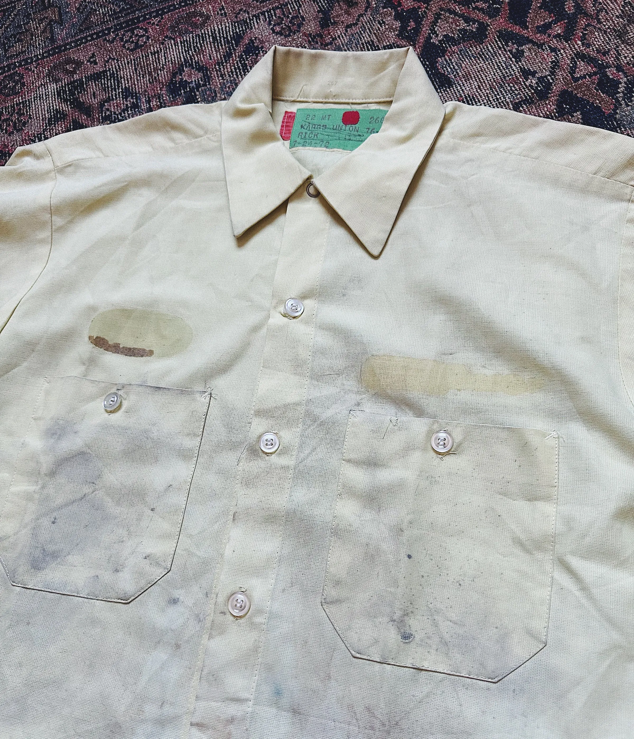 Vintage Short Sleeve Mechanic Work Shirt