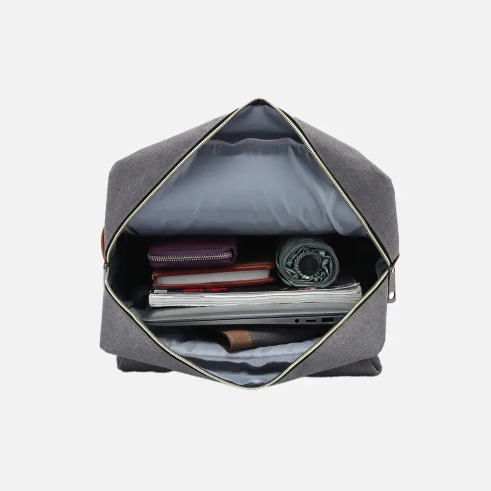 Vintage Unisex Waterproof Backpack with Large Capacity and Zip Pockets