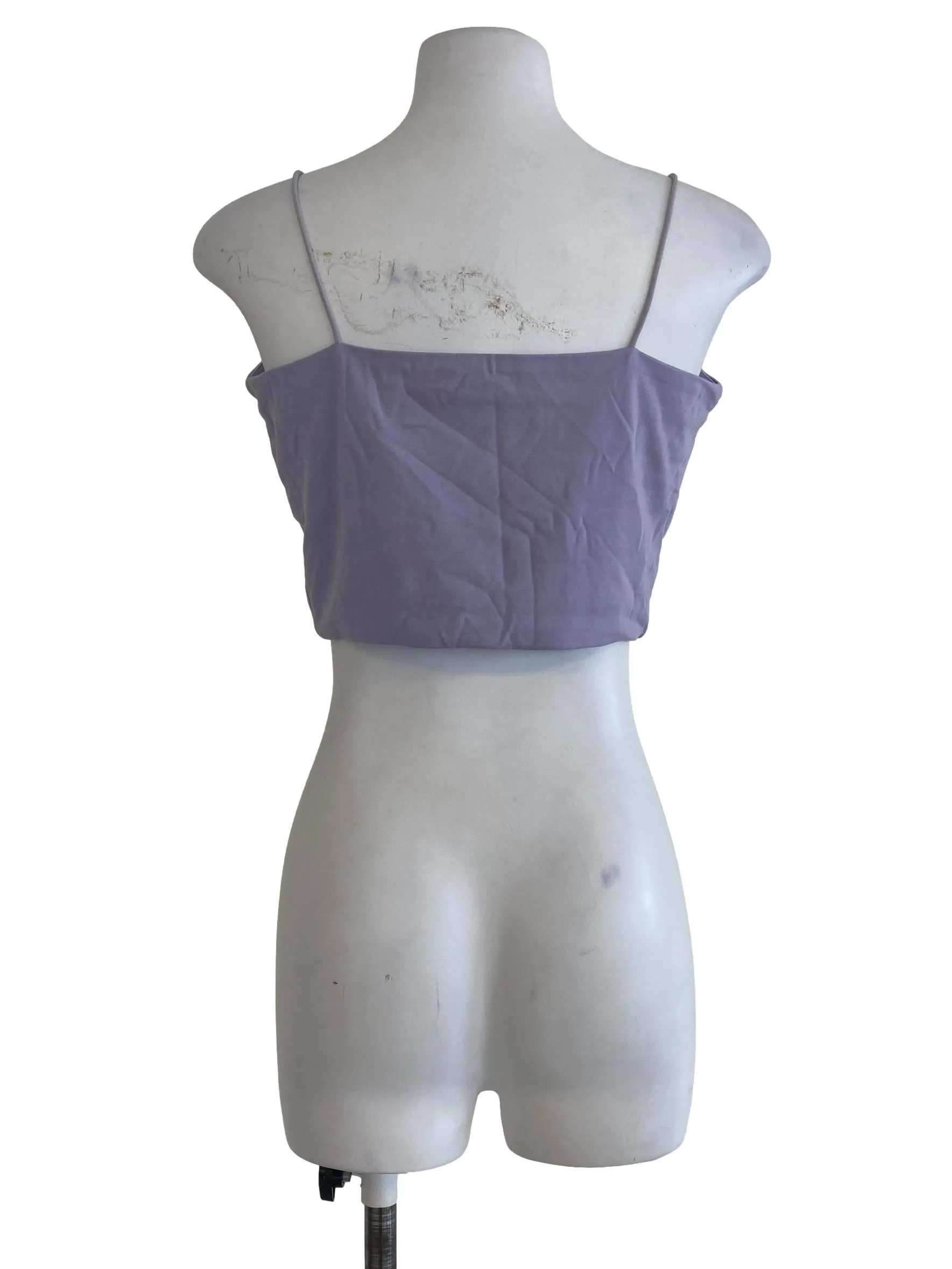 Violet Sleeveless Crop Top