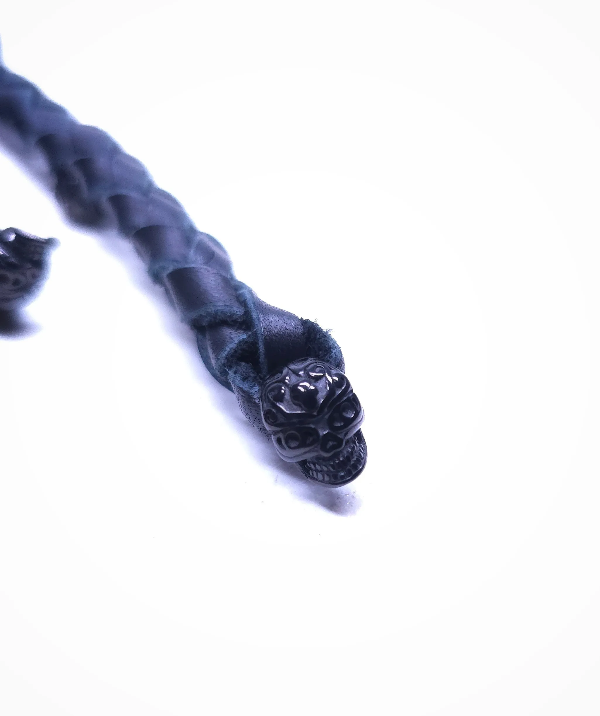 Voodoo Black Skull Cat O Nine Flogger- In Stock