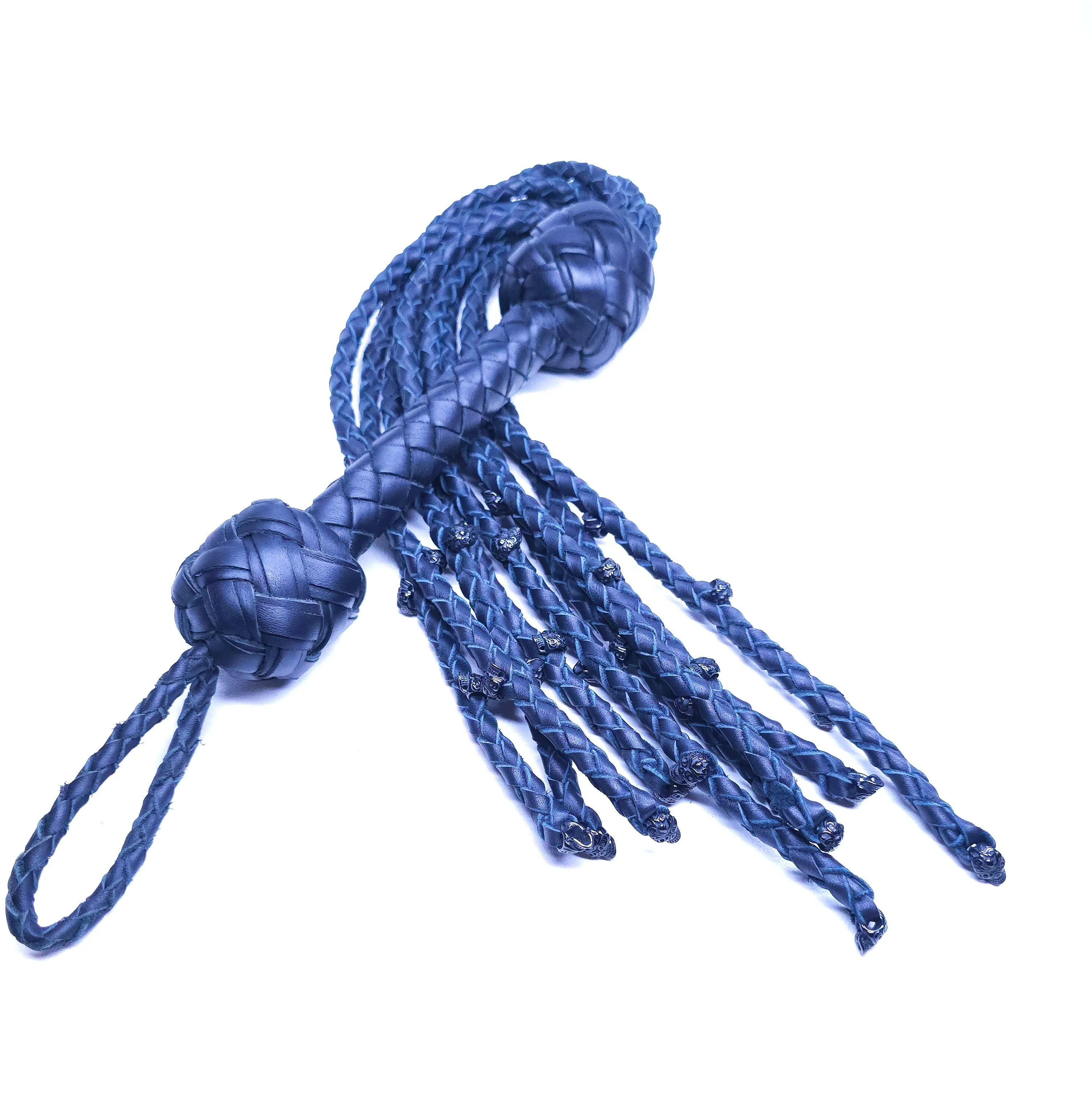 Voodoo Black Skull Cat O Nine Flogger- In Stock