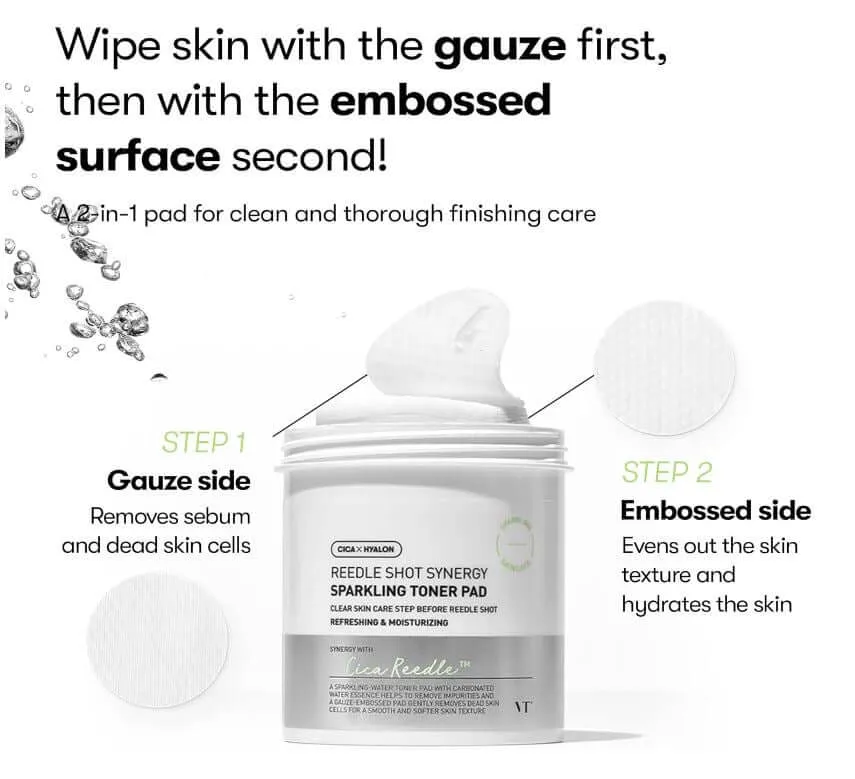 VT Reedle Shot Synergy Sparkling Toner Pad