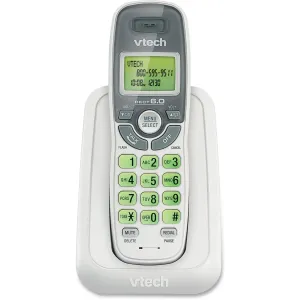 VTech CS6114 DECT 6.0 Cordless Phone with Caller ID/Call Waiting, White with 1 Handset