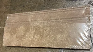 Walnut Travertine Honed 5 X 12 Baseboard Trim Molding