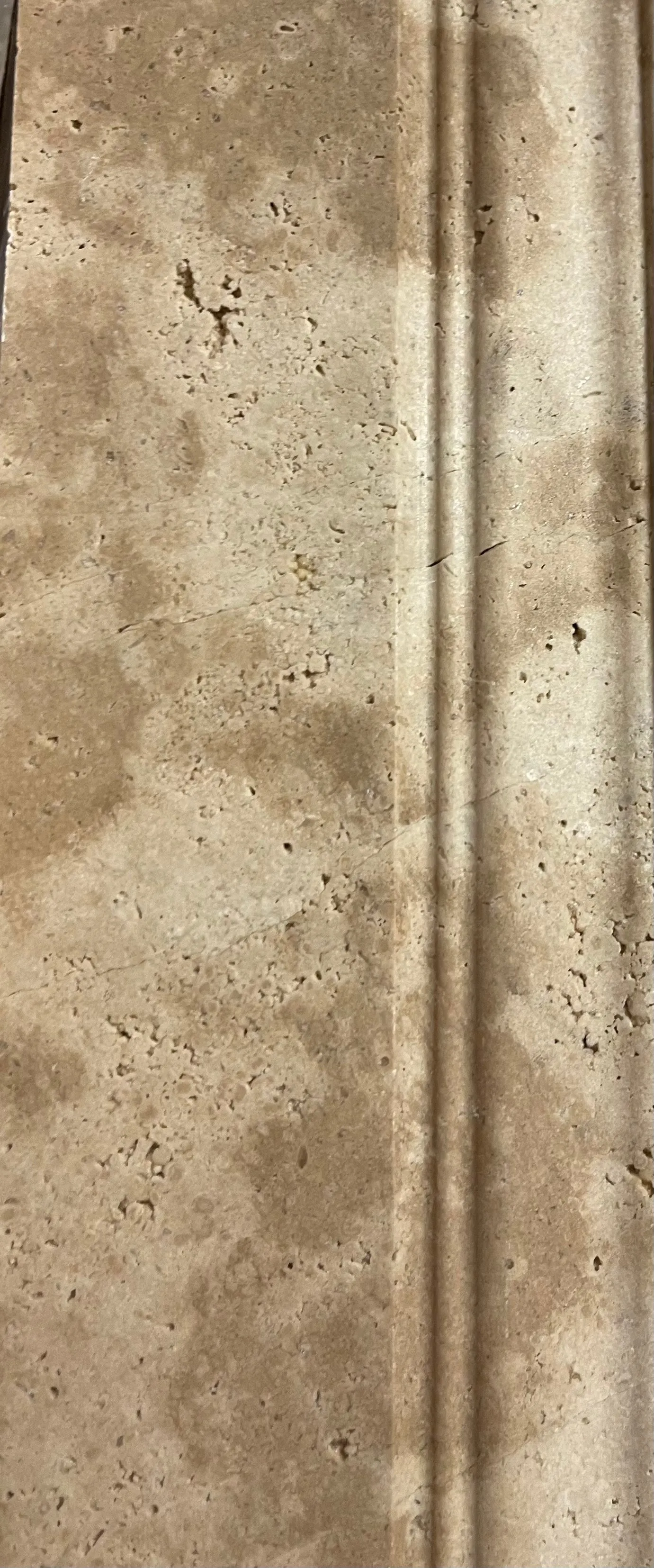 Walnut Travertine Honed 5 X 12 Baseboard Trim Molding