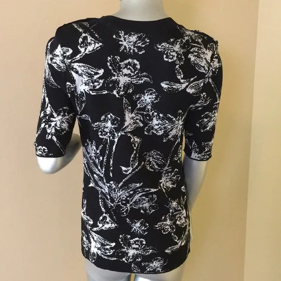 WHBM | Button Shoulder Jacquard Sweater