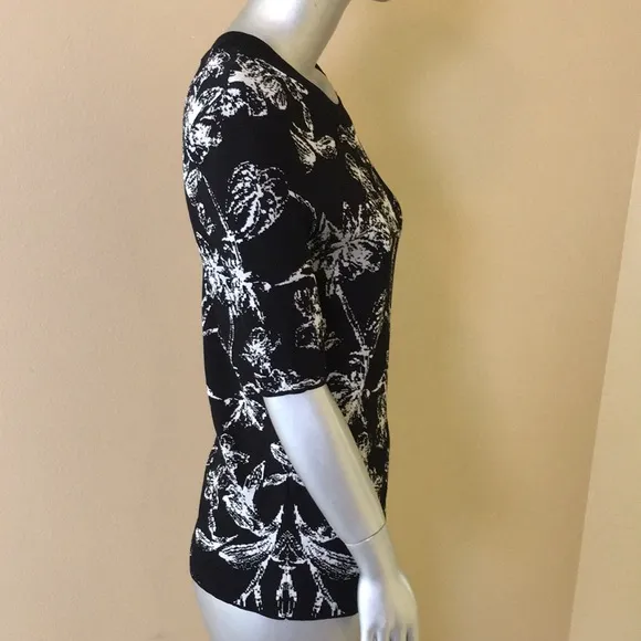 WHBM | Button Shoulder Jacquard Sweater