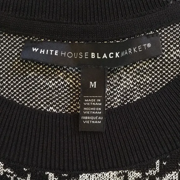 WHBM | Button Shoulder Jacquard Sweater