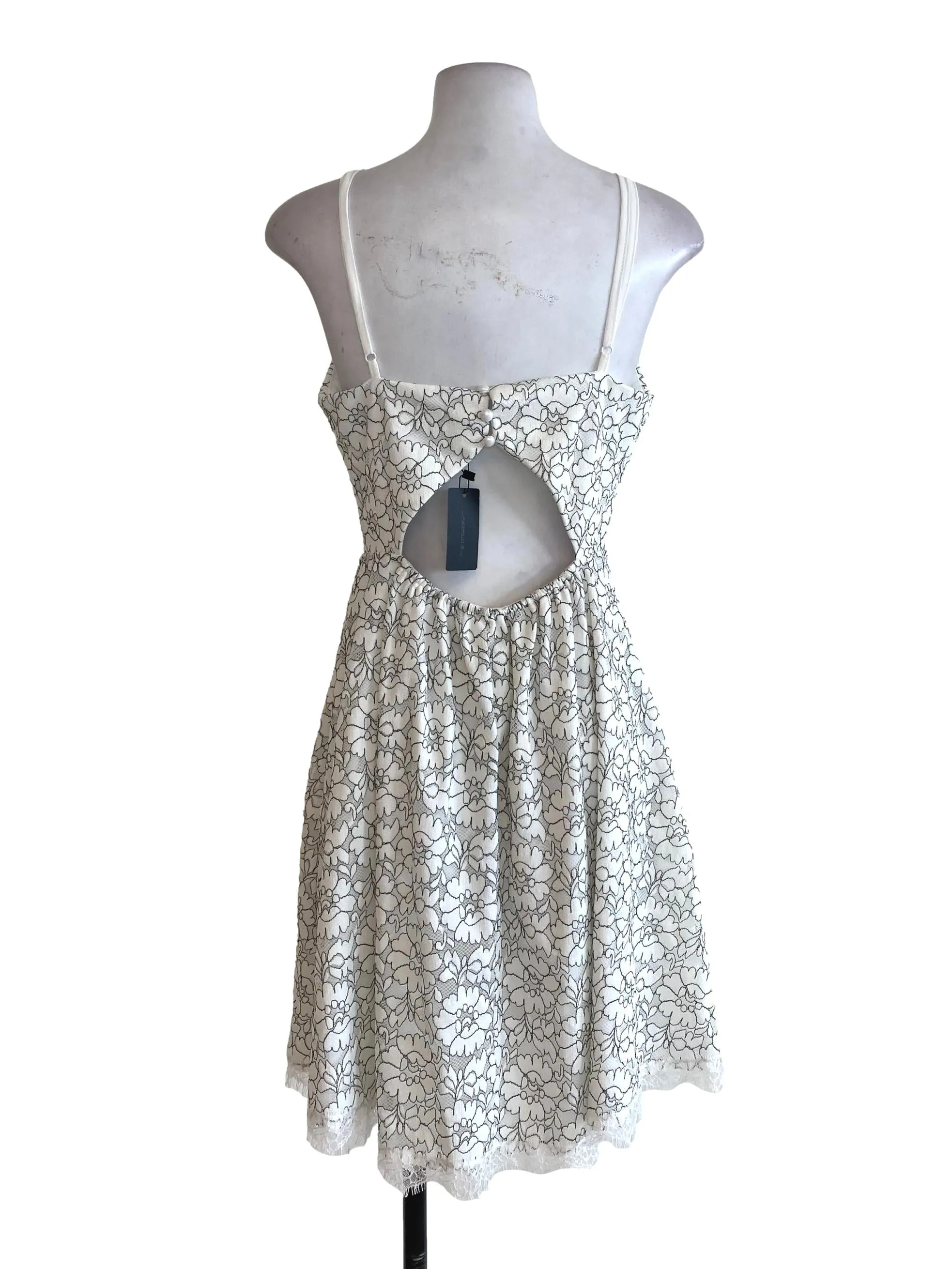 White Floral Laced Dress