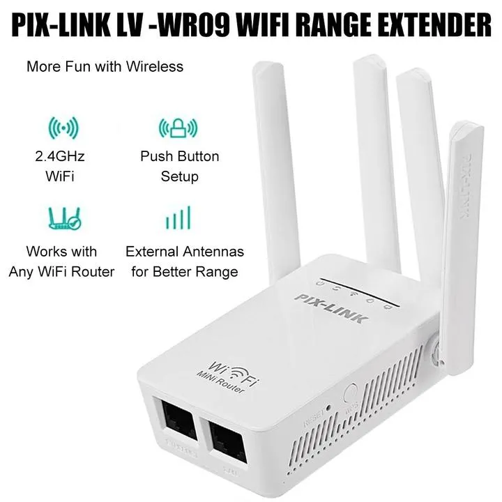 Wifi Repeater Wireless Router Extender Signal Booster with Antenna