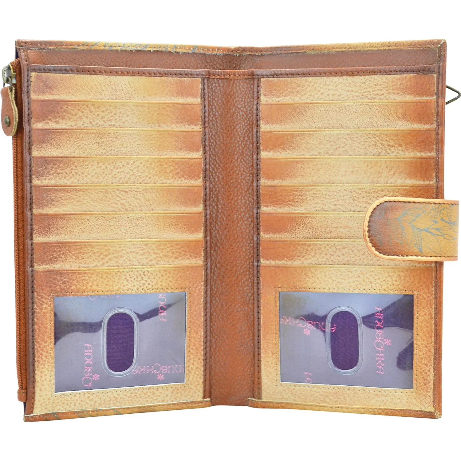 Women's Anuschka Large Smartphone Case And Wallet Earth Song Leather