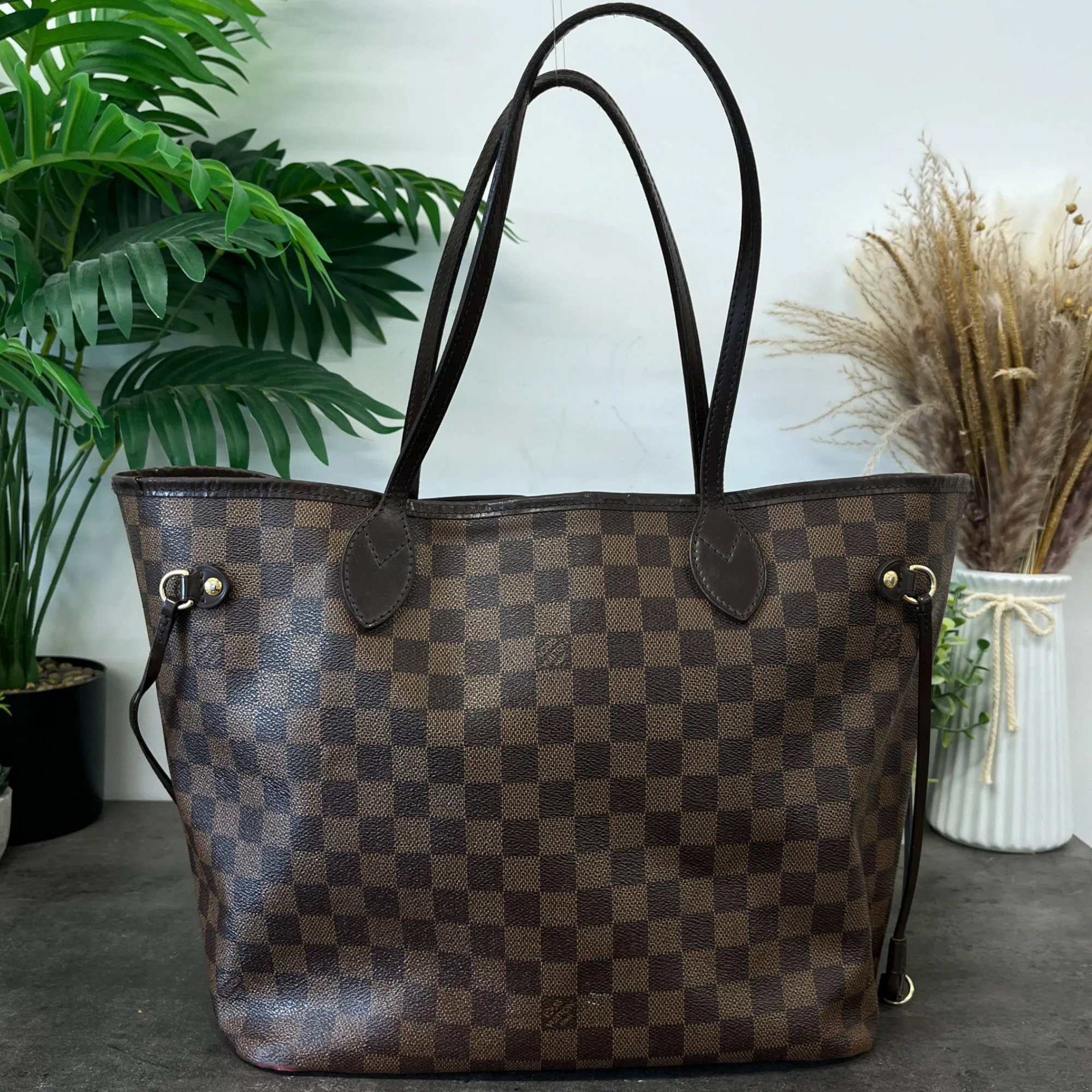 Women's Damier Neverfull Mm Tote Bag Brown