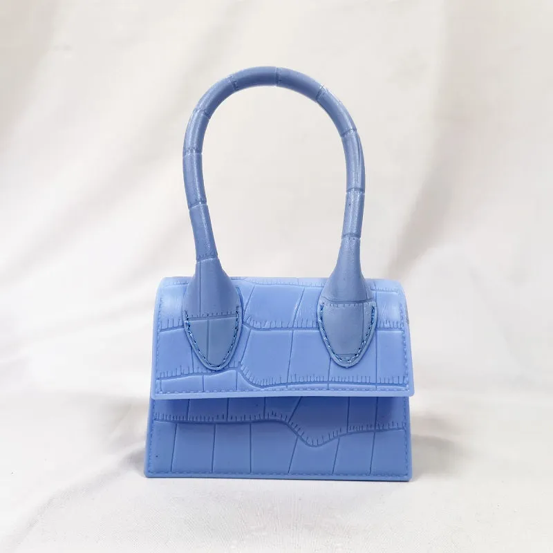 Womens Stone Pattern Mini Messenger Crossbody Chain Bag