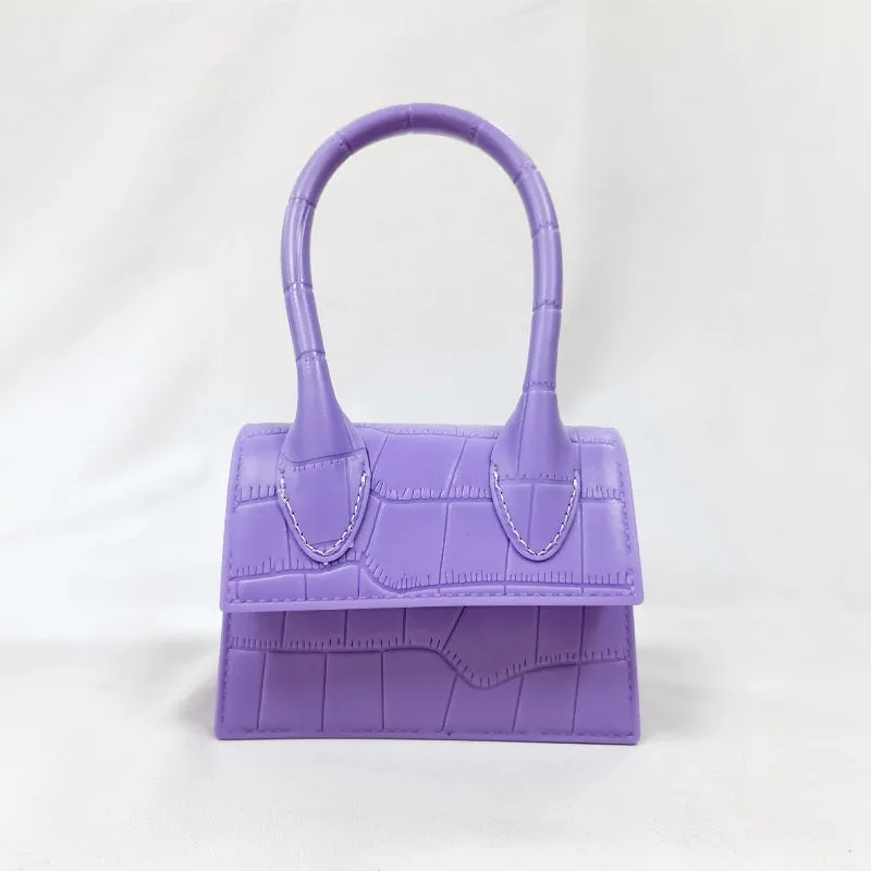 Womens Stone Pattern Mini Messenger Crossbody Chain Bag