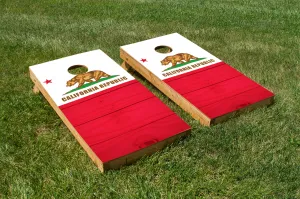 Wood Grain California State Flag