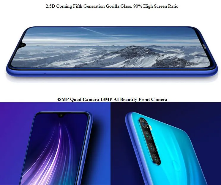 Xiaomi Redmi Note8 purple Global Version Smart Mobile Phone Quick Charging 48MP Camera 6.3 4000mAh Smartphone purple_4 64
