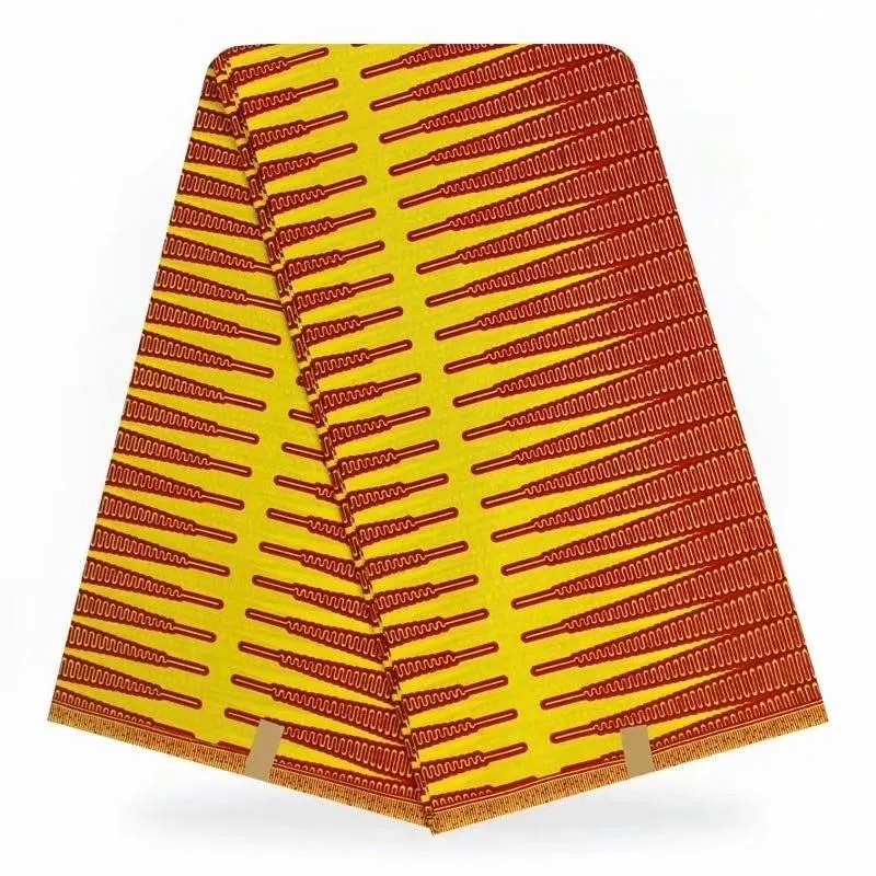 Yellow Pentagon  Print Wrinkle Free Cotton