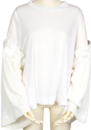 Yohji Yamamoto Japan. TAKESHI KOSAKA by Y's Pink Label White Removable Sleeves Shirt