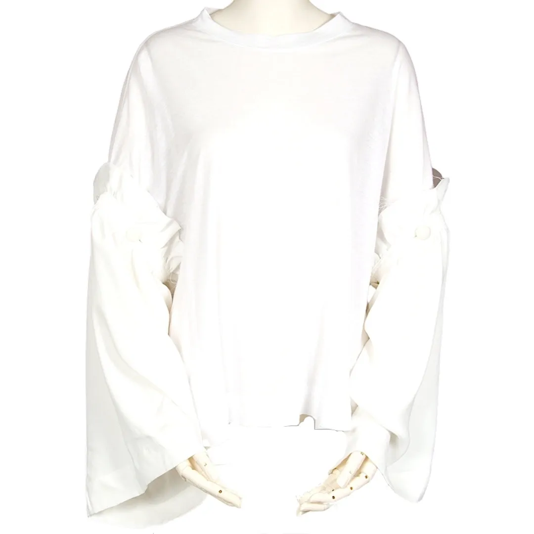 Yohji Yamamoto Japan. TAKESHI KOSAKA by Y's Pink Label White Removable Sleeves Shirt